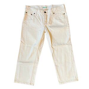 Hollister Y2K White Straight Leg Capri